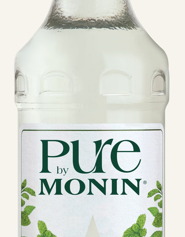 MONIN pure koncentrát Máta 0,7l                                            — láhev koncentrátu bez cukru