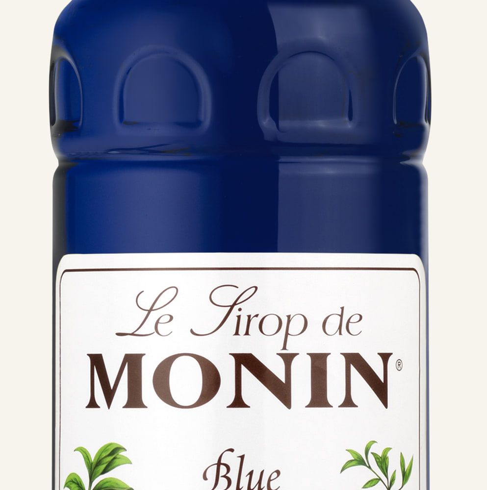 MONIN sirup Blue Curacao 1l — láhev barového sirupu