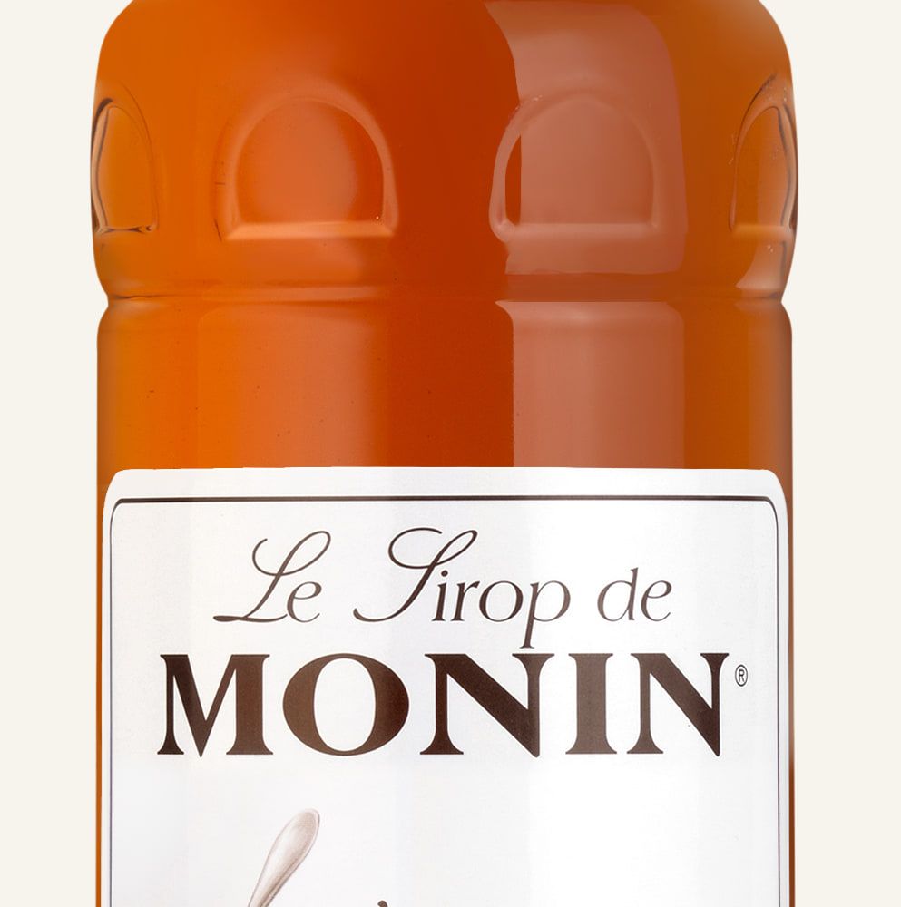 MONIN sirup Karamel PET 1l — láhev barového sirupu