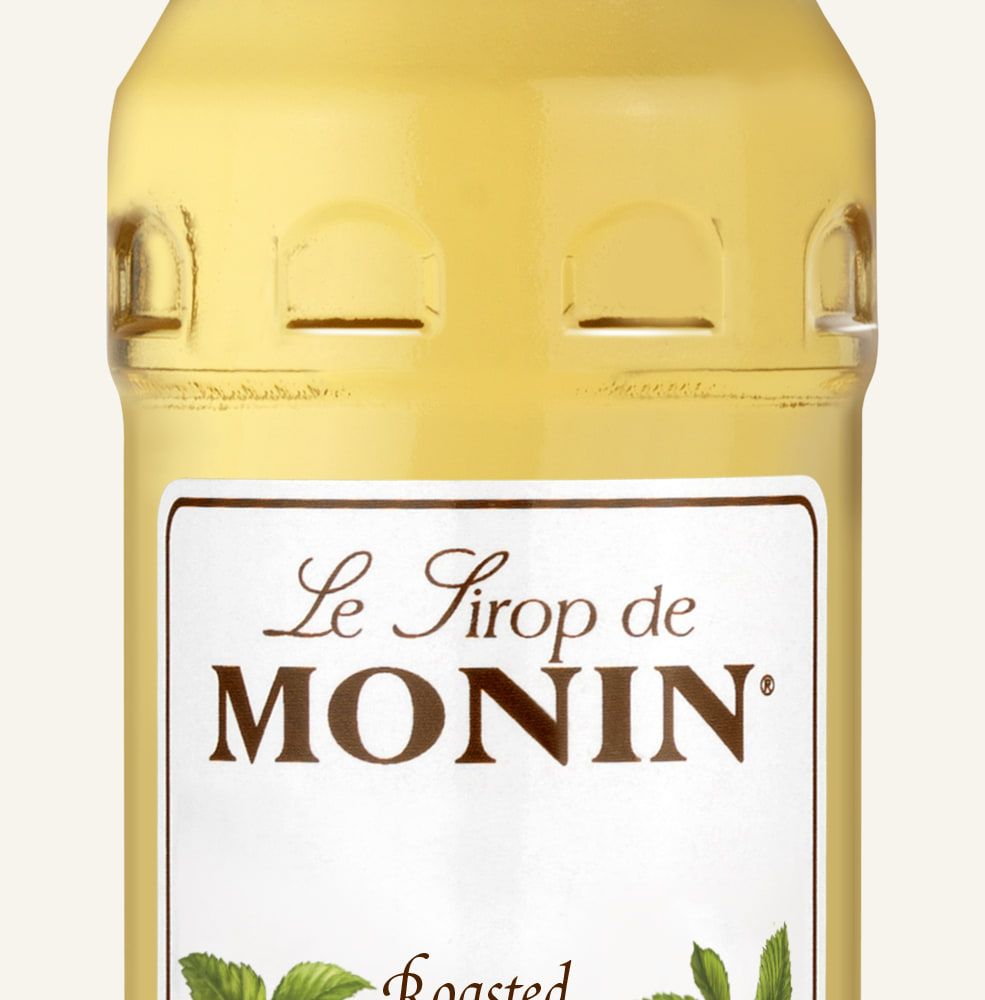 MONIN sirup Lískový oříšek pražený 0,05l — láhev barového sirupu