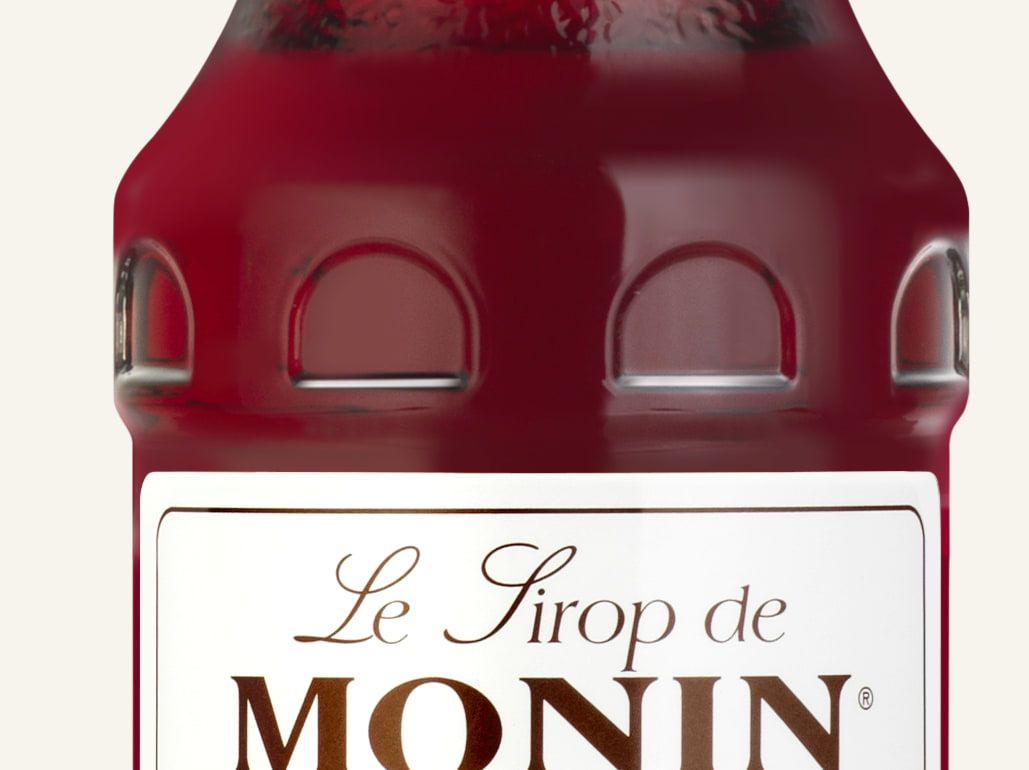 MONIN sirup Jahoda 0,25l — láhev barového sirupu
