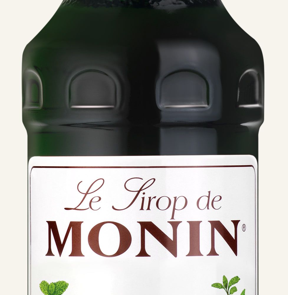 MONIN sirup Máta zelená 0,7l — láhev barového sirupu