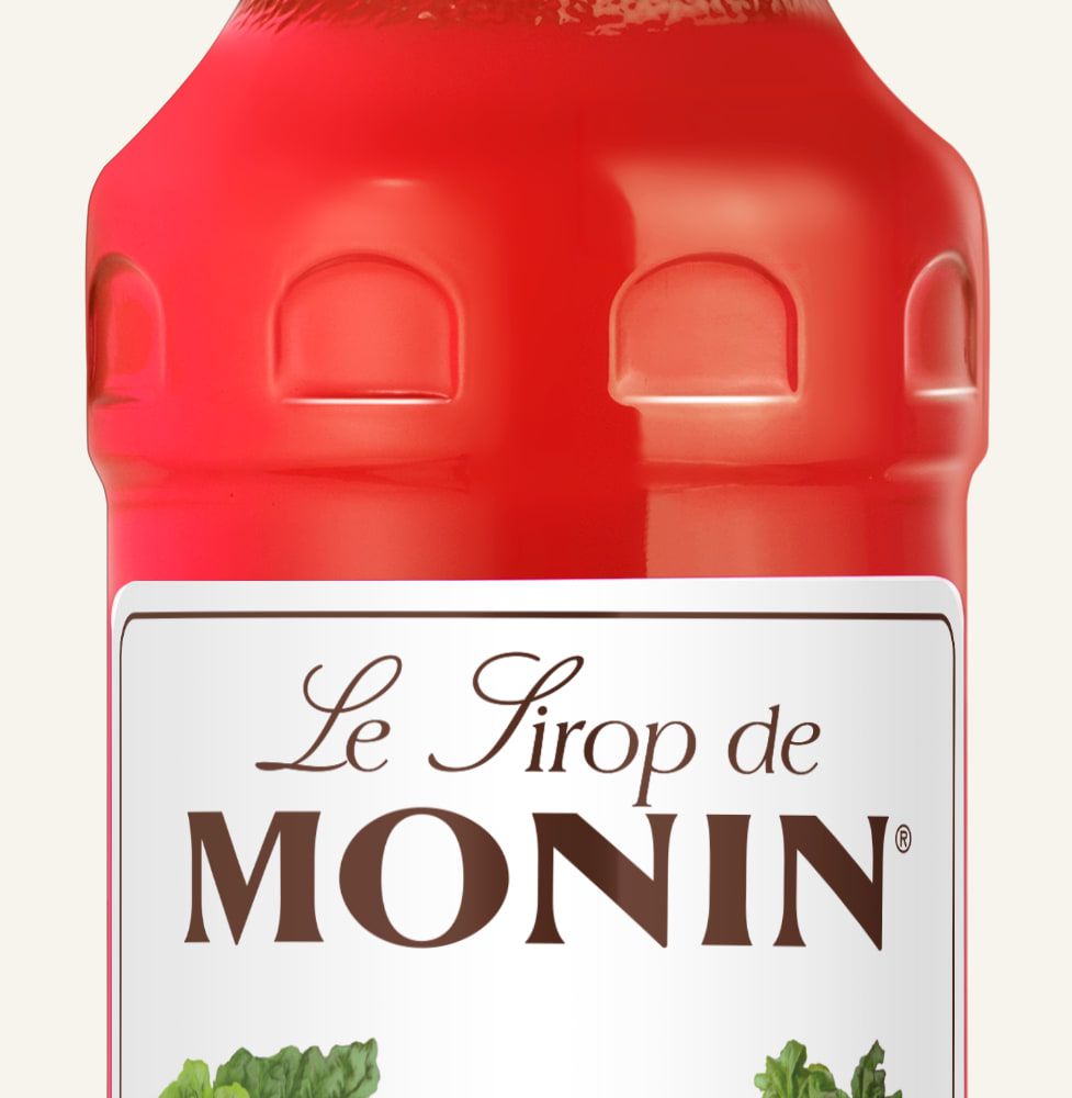 MONIN sirup Rebarbora 0,7l — láhev barového sirupu