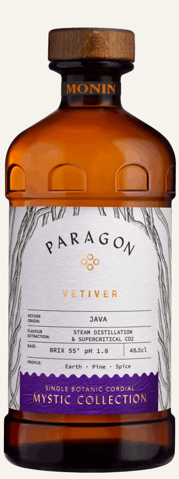 Paragon Vetiver 0,485l — láhev prémiového cordialu
