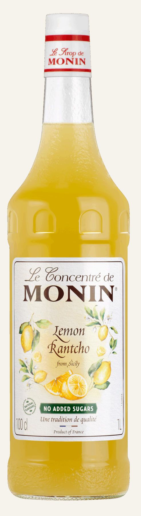 MONIN Citrónová šťáva Rantcho 50% 1l — láhev koncentrátu