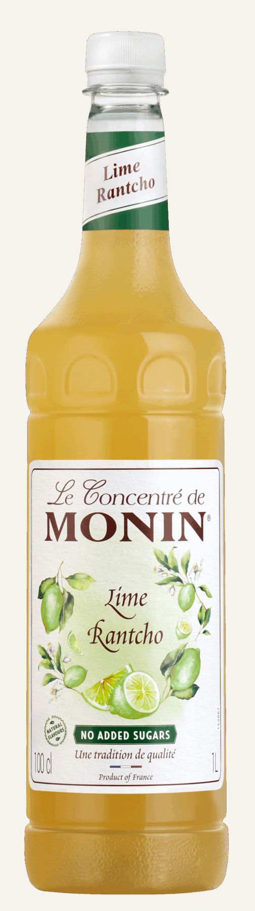 MONIN Limetová šťáva Rantcho 40% PET 1l — láhev koncentrátu