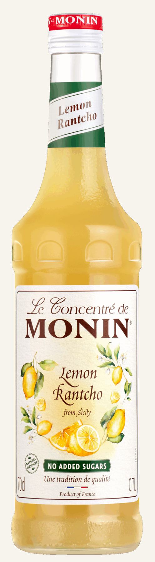 MONIN Citrónová šťáva Rantcho 50% 0,7l — láhev koncentrátu