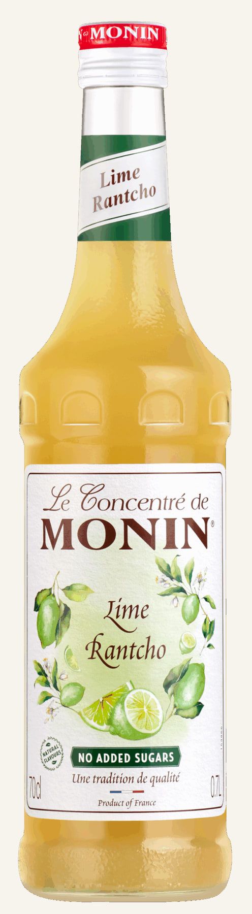 MONIN Limetová šťáva Rantcho 40% 0,7l — láhev koncentrátu