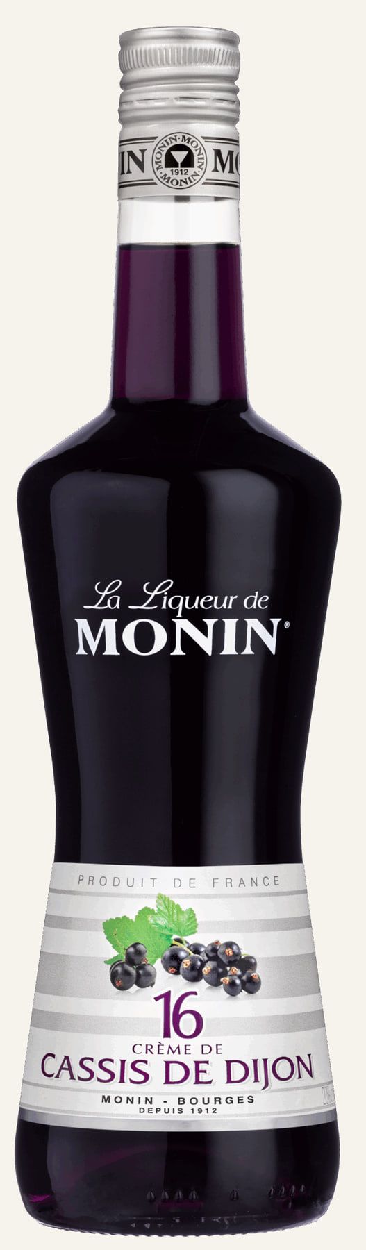 MONIN likér Cassis de Dijon 16% — láhev likéru