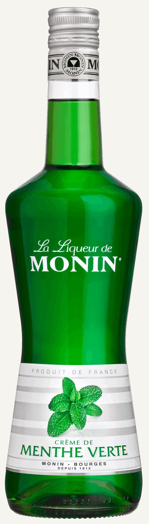 MONIN likér Máta zelená 20% — láhev likéru