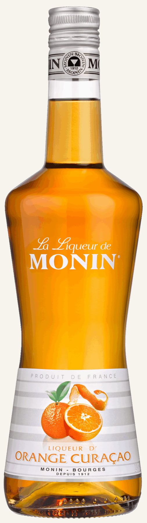 MONIN likér Orange Curacao 24% — láhev likéru