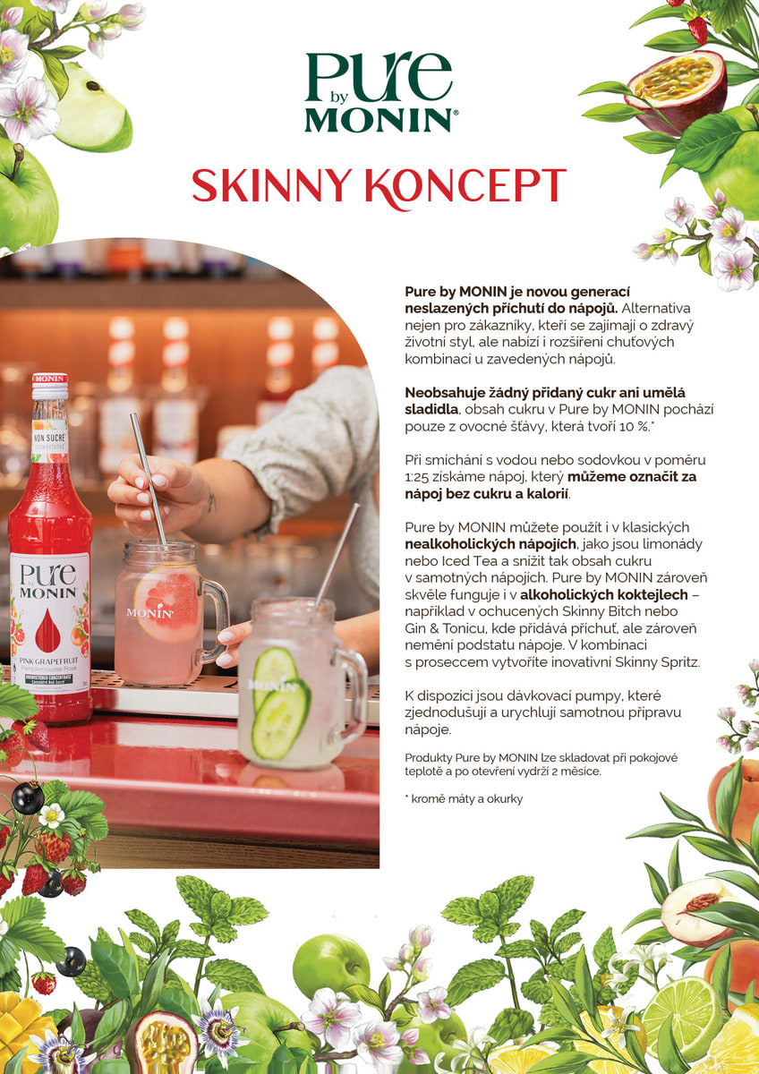 PURE by MONIN MENU Skinny koncept 1