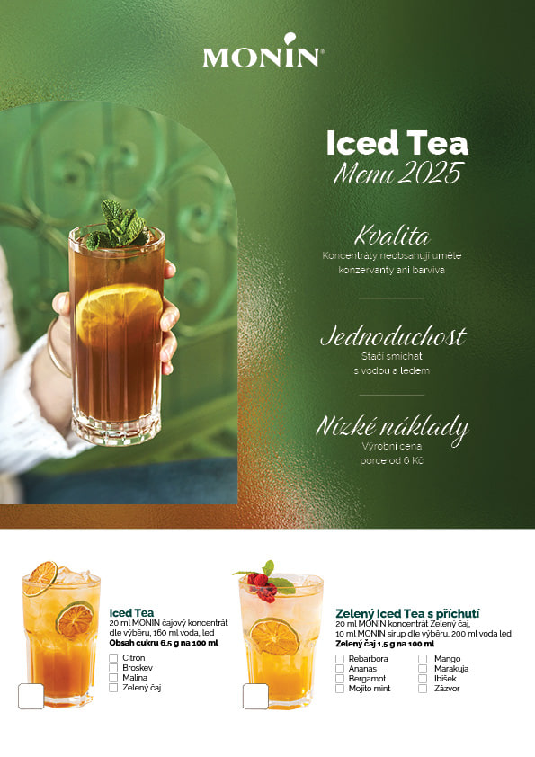 Iced Bubble Tea MENU koncept