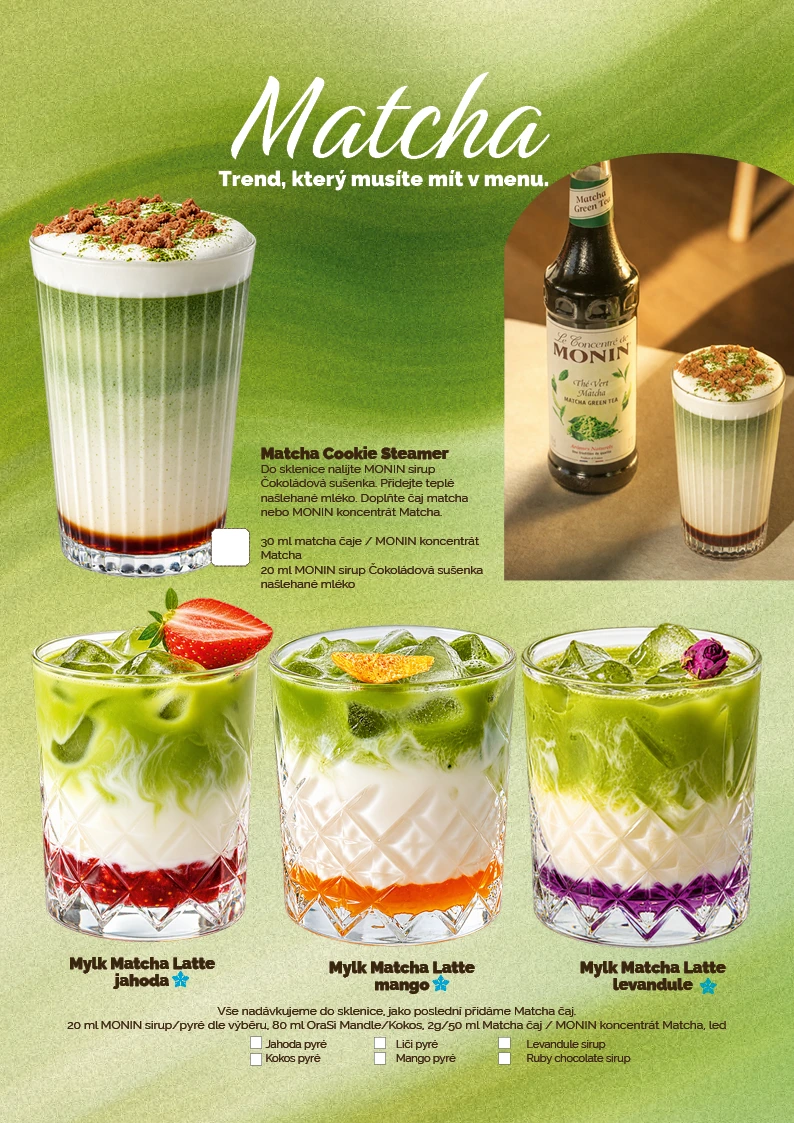 Matcha steamer a Mylk Matcha Latte – receptury a fotografie