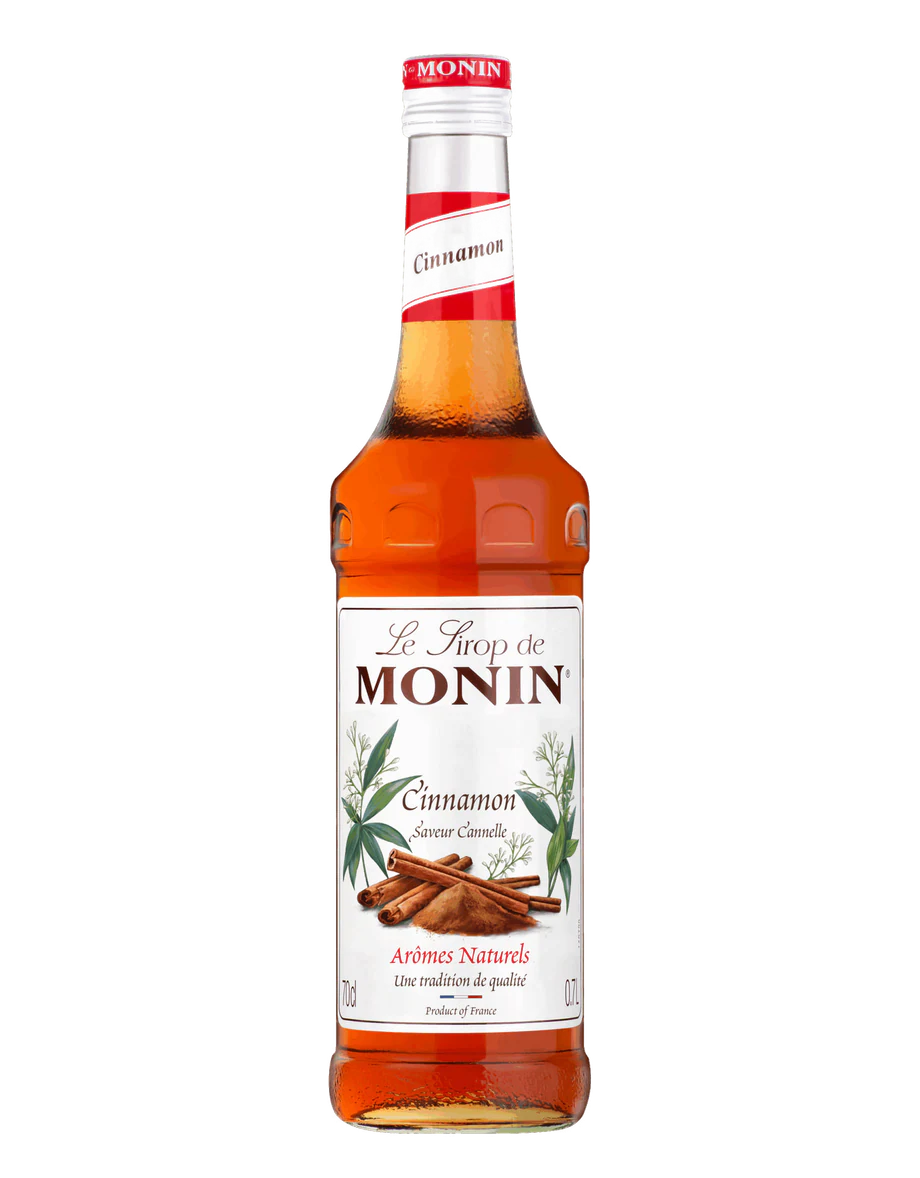 MONIN sirup Skořicová rolka 0,7l — láhev barového sirupu
